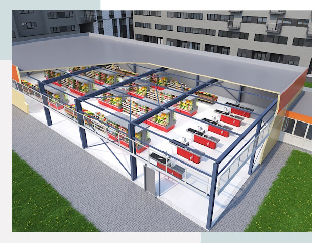 Строительство магазинов в Минусинск от 610 руб. за м²