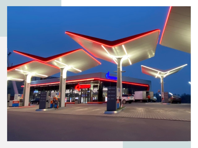 Навесы для АЗС в Минусинске